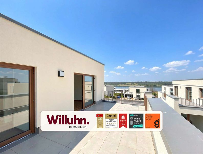 Doppelhaushälfte zum Erstbezug l Dachterrasse mit seitlichem Seeblick l Neubau | Wärmepumpe